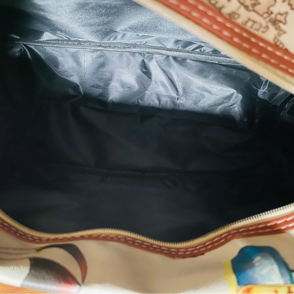 NEW Colorful Travel Bag with Brown Accents - Picture 6 of 8